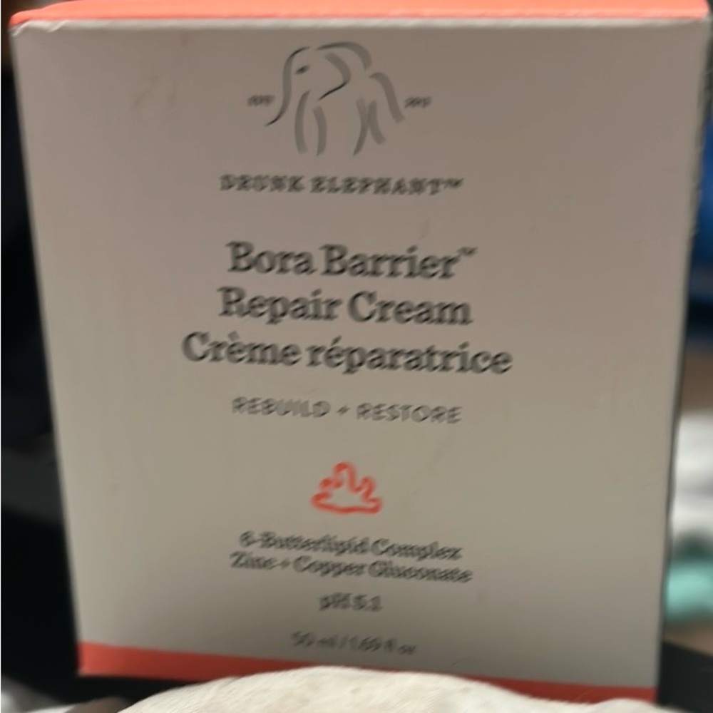 NWT Drunk Elephant Bora Barrier Repair Cream - White and Orange